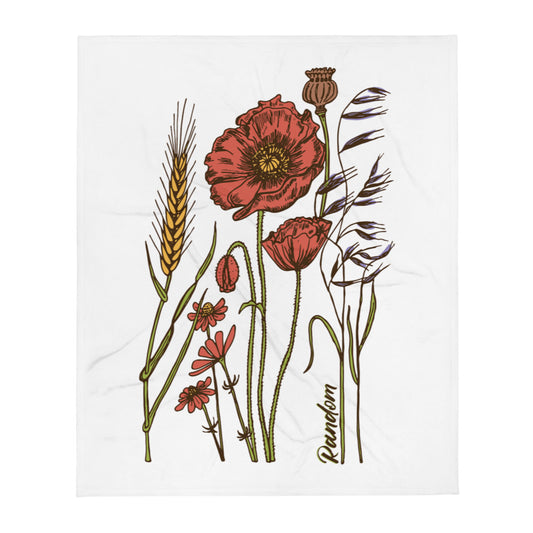 Wild Flower Throw Blanket